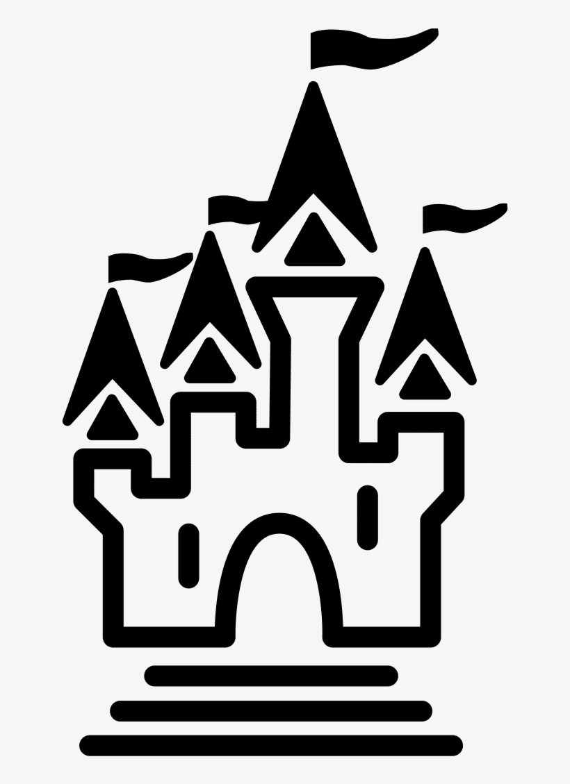 Disney Castle Silhouette Logo Download - Theme Park Icon, transparent png #817595