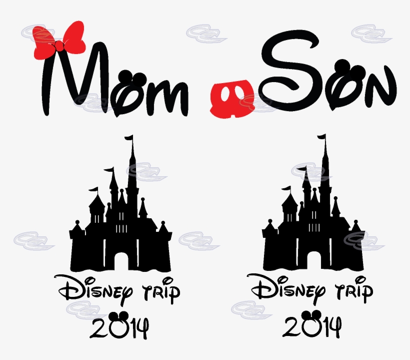 Disney Castle Silhouette Transparent - Sweatshirt For Mom And Son, transparent png #817624