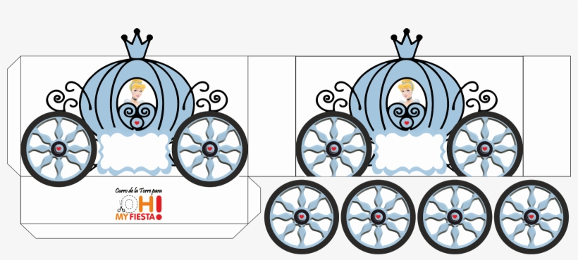 Cinderella Carriage Shaped Free Printable Box - Carroza De La Cenicienta Para Colorear, transparent png #817704