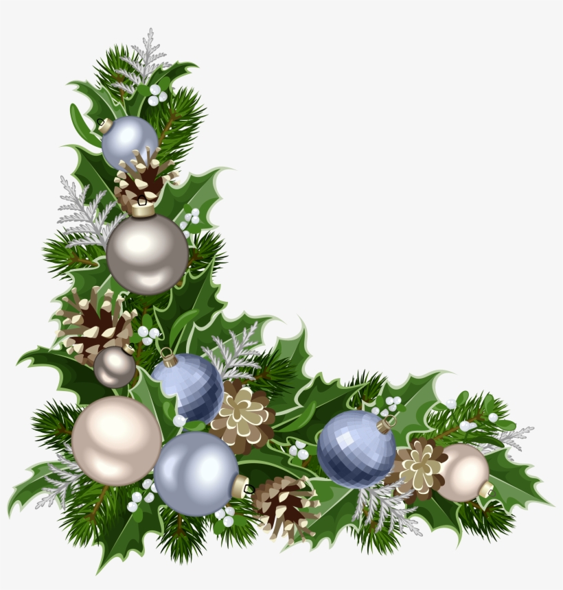Christmas Deco Corner With Decorations Png Picture - Christmas Corner Border Png, transparent png #817778