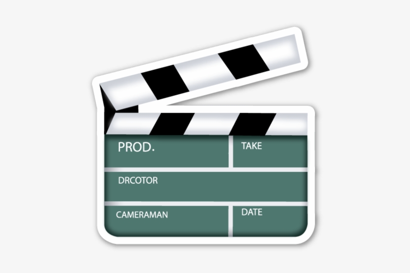 Clapper Board - Clapper Board Emoji Png, transparent png #818084