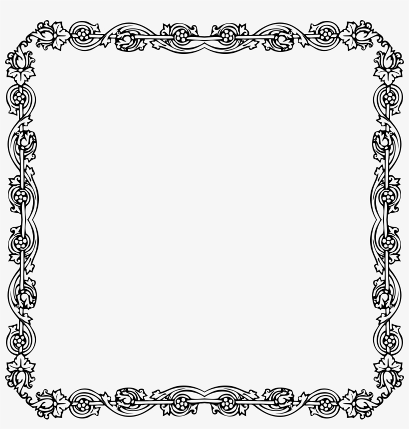 Source - Openclipart - Org - Report - Victorian Border - Border For A Paper, transparent png #818667