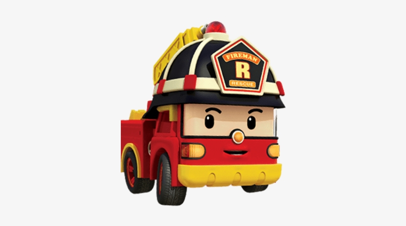 Robocar Poli Character Roy The Firetruck - 波力 出動!救援小隊 Qr碼貼紙書, transparent png #818867