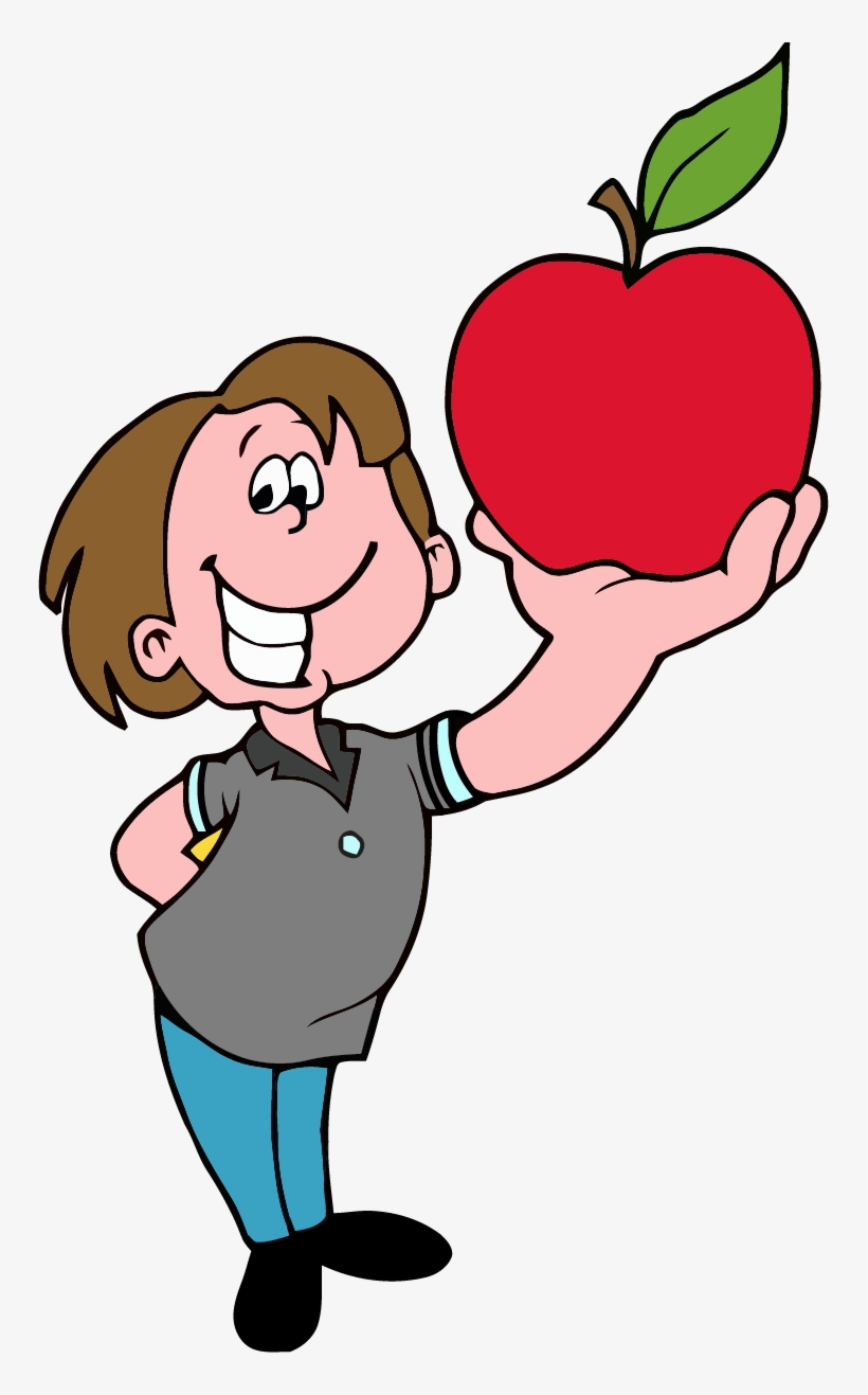 School Boy Apple Png Clipart - Boy With Apple Clipart, transparent png #818916
