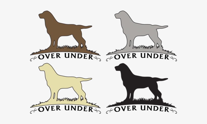 Labrador Sticker - Over Under, transparent png #818979