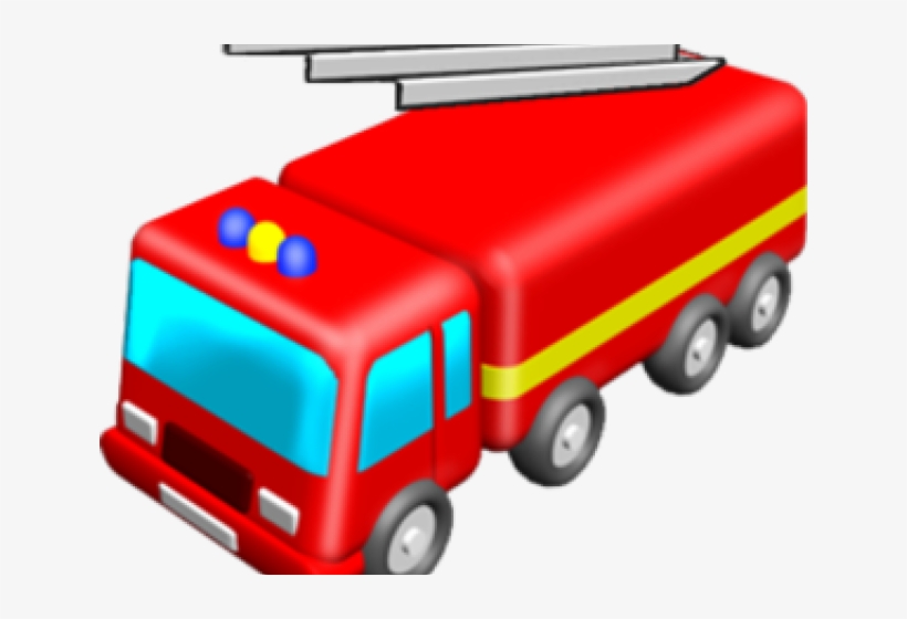Original - Cartoon Fire Engine, transparent png #819013