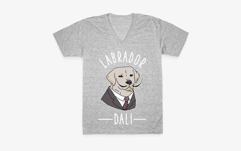 Labrador Dali V-neck Tee Shirt - Baking Shirt Design, transparent png #819135