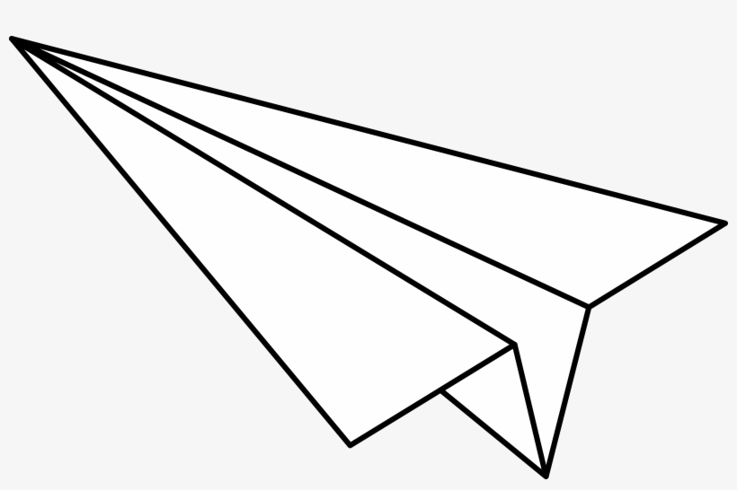 Banner Transparent Big Image - Paper Airplane Clipart Black And White, transparent png #819157