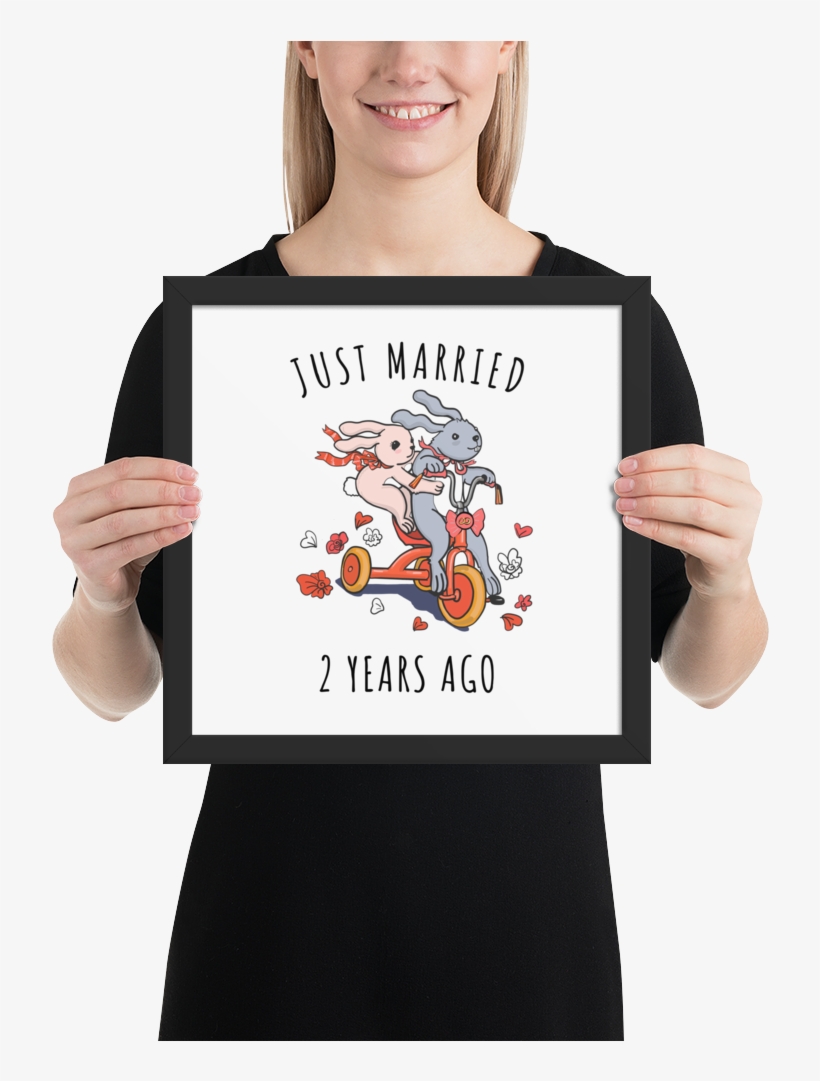 Just Married 2 Years Ago Couple Frame Poster - Poster, transparent png #819809