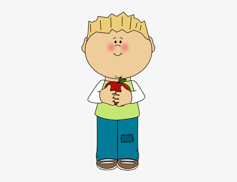 Boy Holding An Apple - Scientist Clip Art Png, transparent png #819980