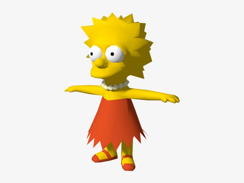 Lisa Simpson - Lisa Simpsons Hit And Run, transparent png #8100248