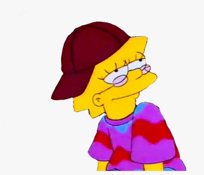 Aesthetic Sticker - Lisa Simpson, transparent png #8100424