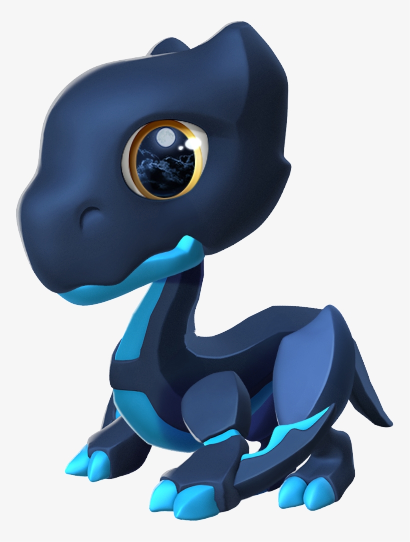 Midnight Dragon Baby - Cartoon, transparent png #8101299