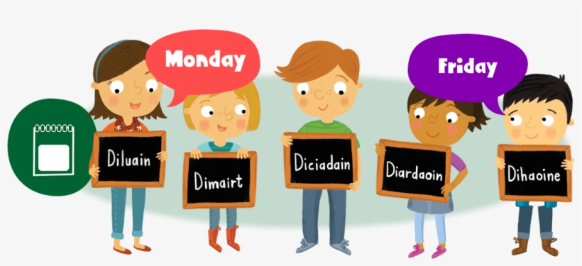 Go Gaelic - Days Of The Week Cartoon Png, transparent png #8101788