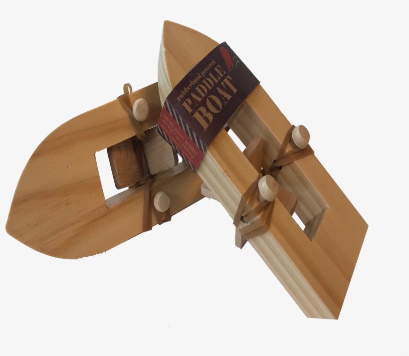 Wood Paddle Boat, Side Angle - Plywood, transparent png #8102555