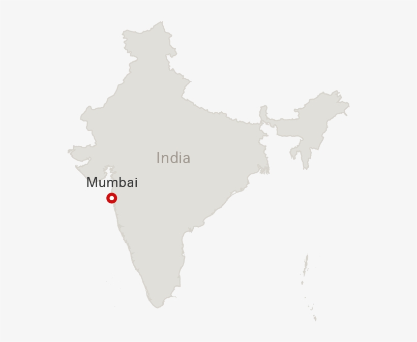 Map Of India With Destination Mumbai - Map Of India's Capital City, transparent png #8103069