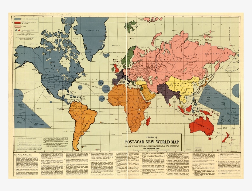 Maurice Gomberg Is The Author Of This Interesting Map - 20th Century World Map, transparent png #8103112