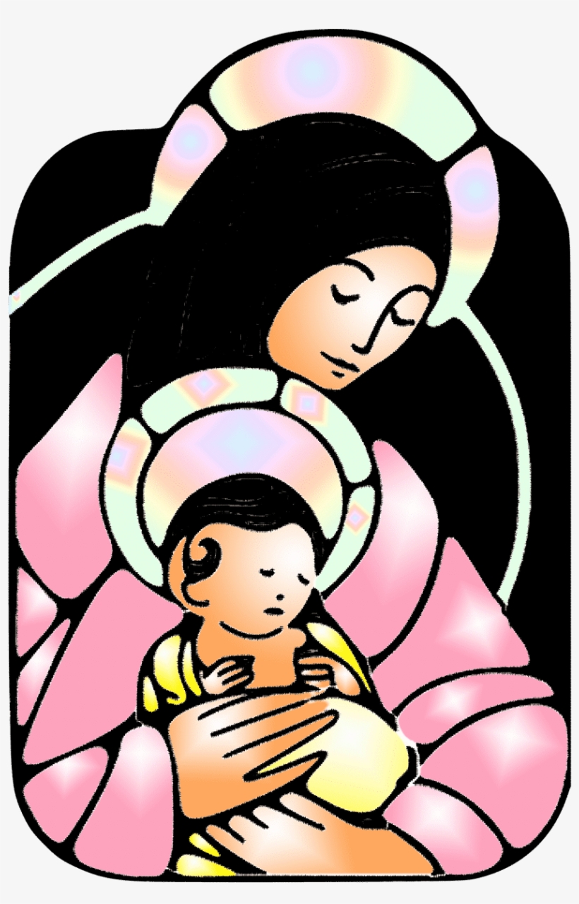 How Old Was Mary When She Gave Birth To Jesus - Mama Mary And Jesus, transparent png #8103970