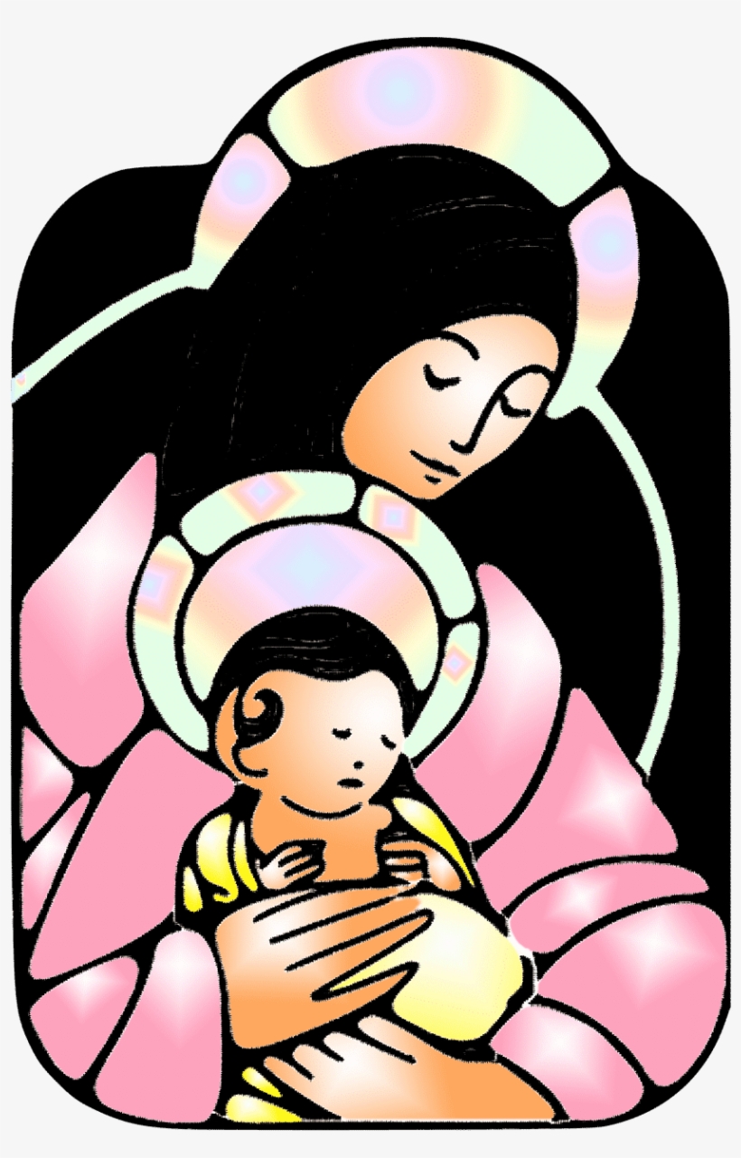 How Old Was Mary When She Gave Birth To Jesus - Mama Mary And Jesus, transparent png #8103970