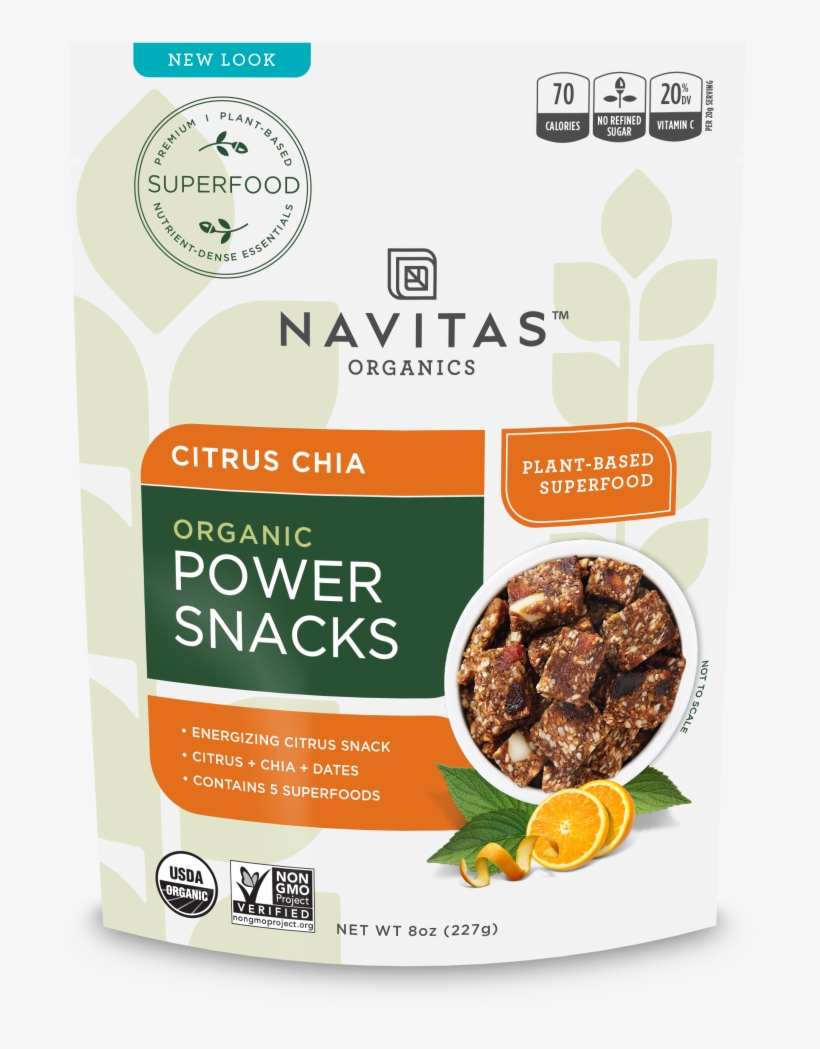 Citrus Chia Power Snack - Navitas Organics Power Snacks, transparent png #8104287