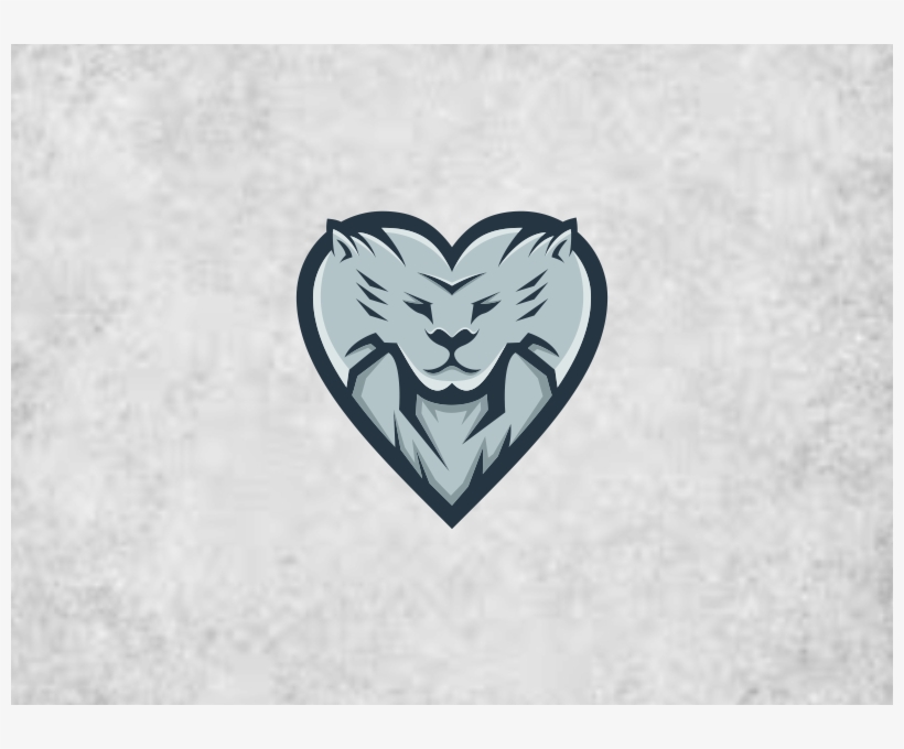 Love Lion Lion Flat Mark Vector Logotype Logos Logoplace - Illustration, transparent png #8104959