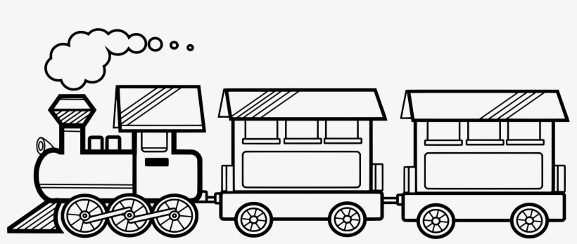 Big Image - Colouring Picture Of Train, transparent png #8105499