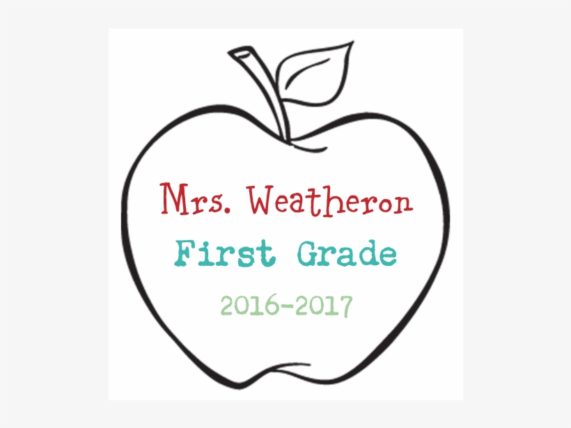 Colorized Custom Teachers Apple Tile Coaster - Mcintosh, transparent png #8105613