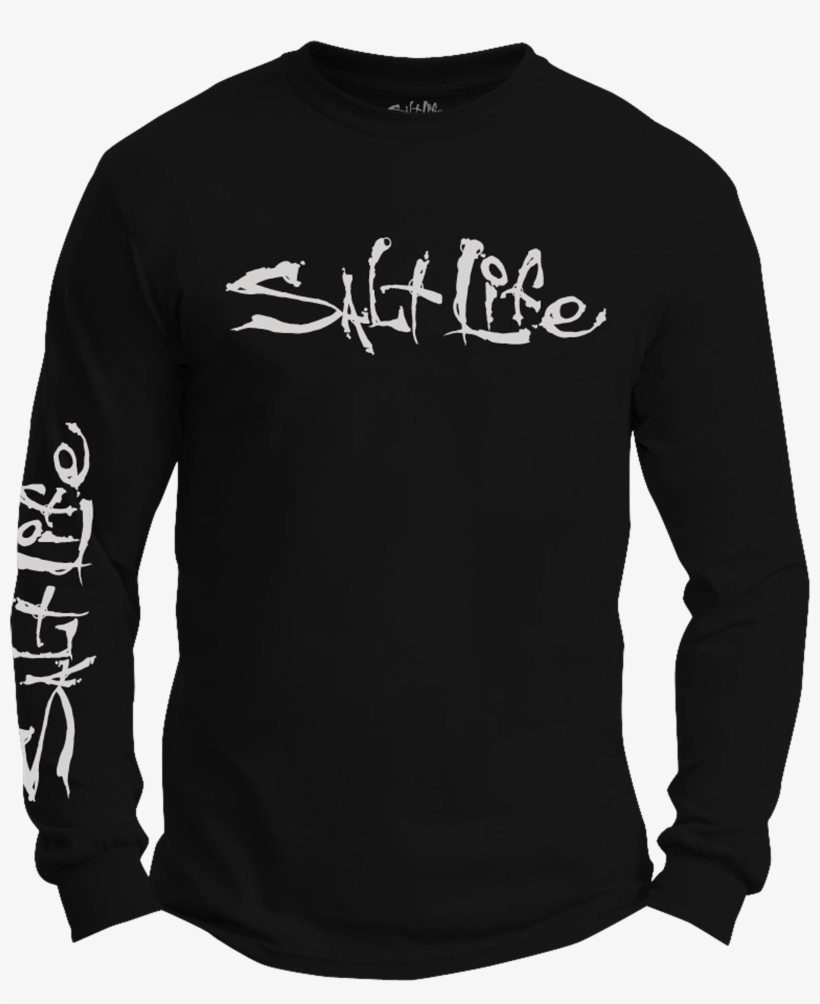 Logo Longsleeved T-shirt At Www - Salt Life Long Sleeve T Shirt White, transparent png #8106196