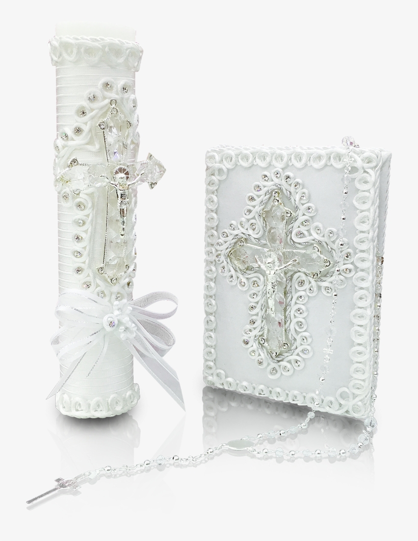 Juego De Biblia, Vela Y Rosario Para Primera Comunión - Velas Para Primera Comunión, transparent png #8106231