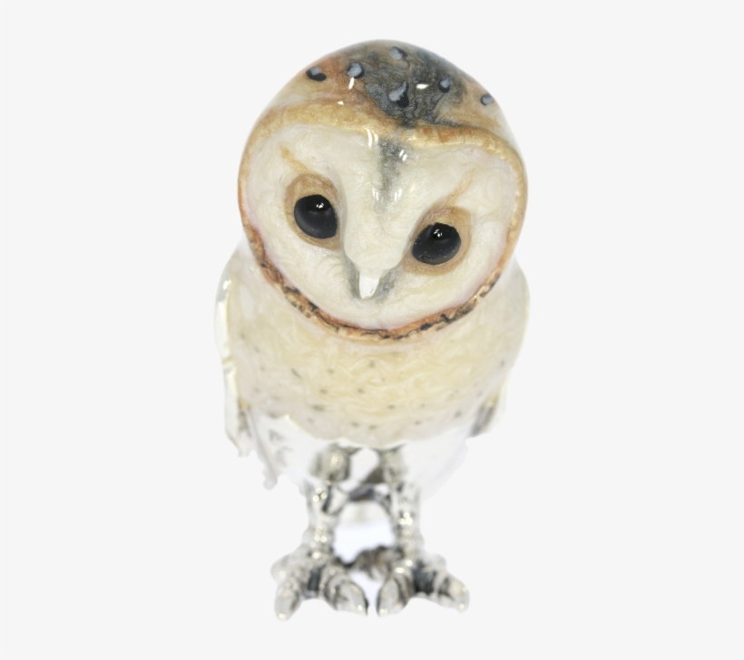 Sterling Silver & Enamel Barn Owl By Saturno - Barn Owl, transparent png #8106687