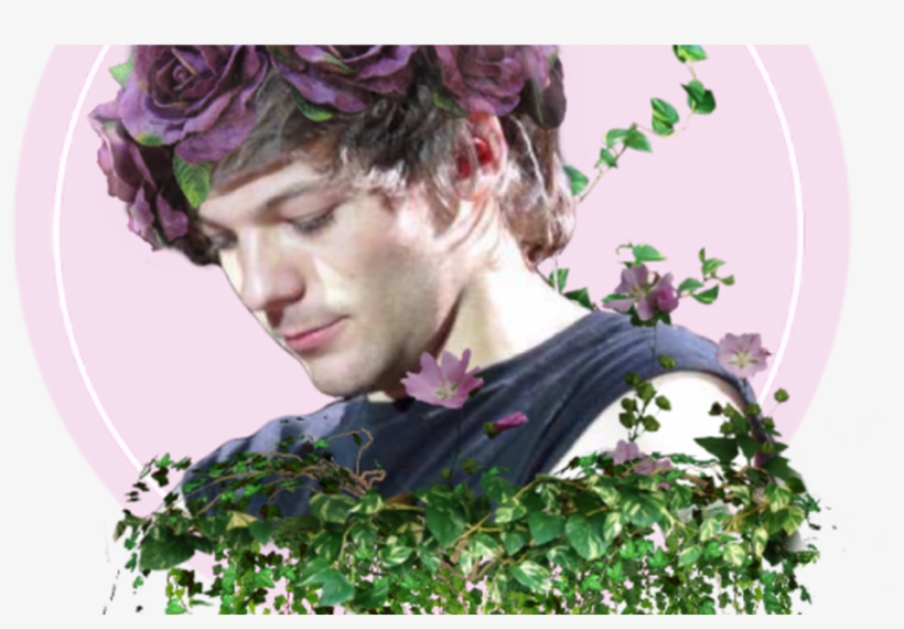 Flowercrown Louis Tumblr - Louis Tomlinson Art Transparent, transparent png #8107284