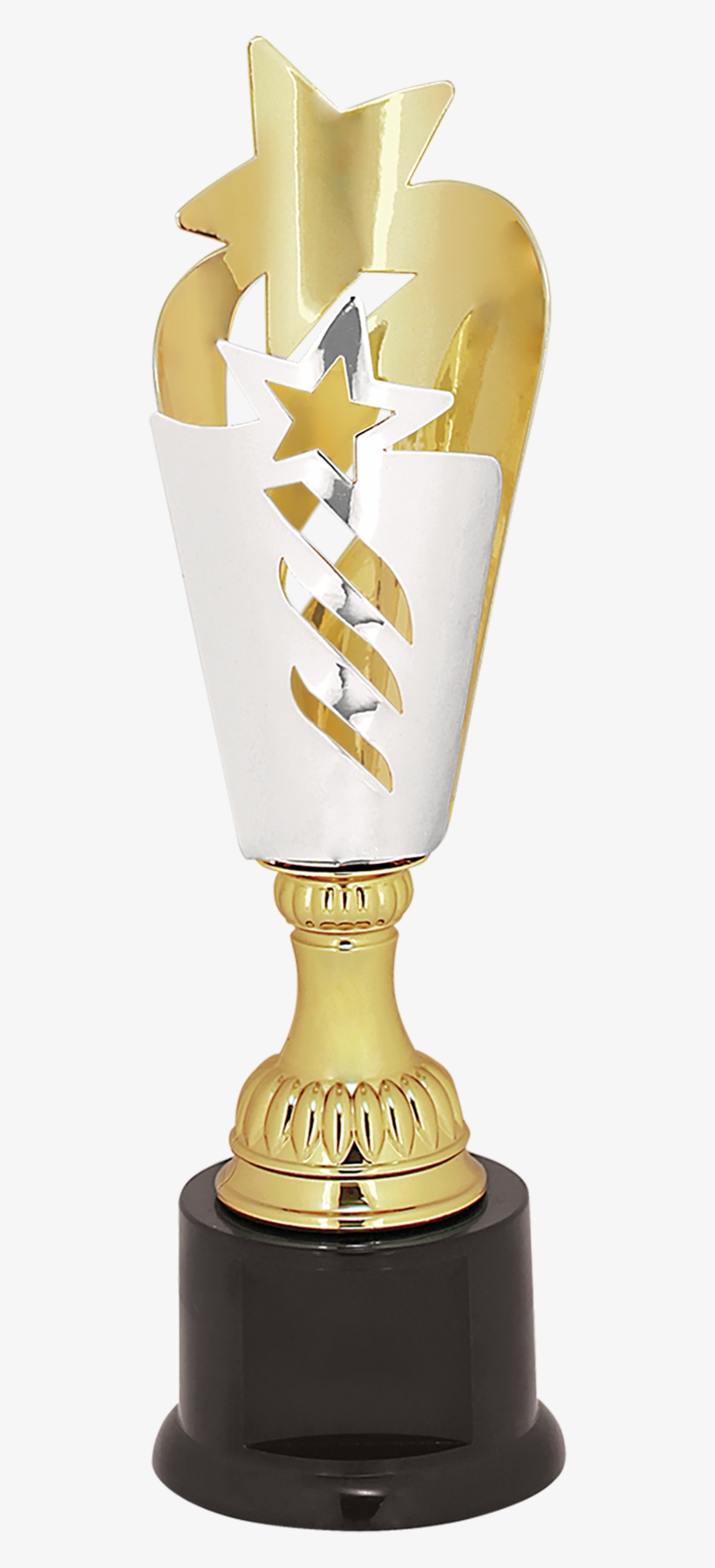 Silver & Gold Star Metal Cup Trophy - Trophy, transparent png #8107497