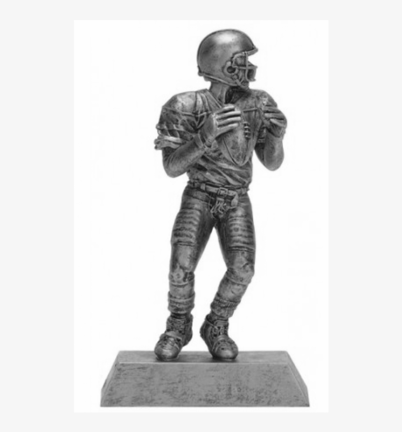 Silver Football Trophy Figure Award Quarterback - Figurine, transparent png #8107527