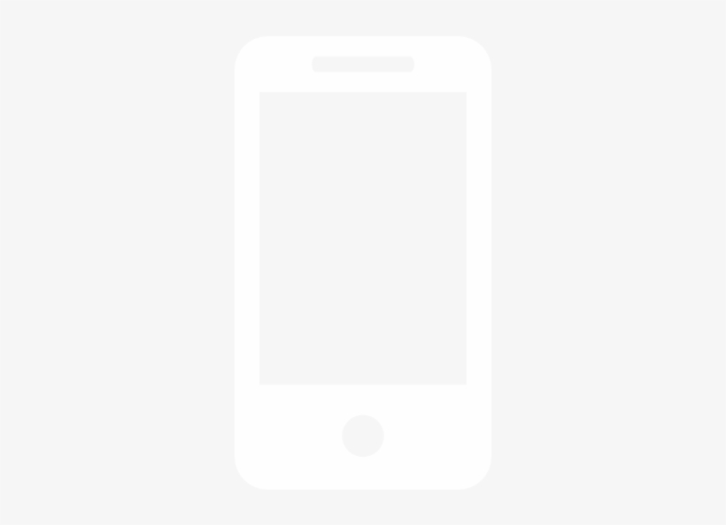 Cell Phone Icon W - Icon Mobile Phone White, transparent png #8109325