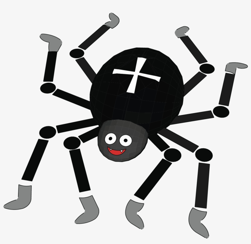 3d Spider With Cross - Tarantula, transparent png #8109383