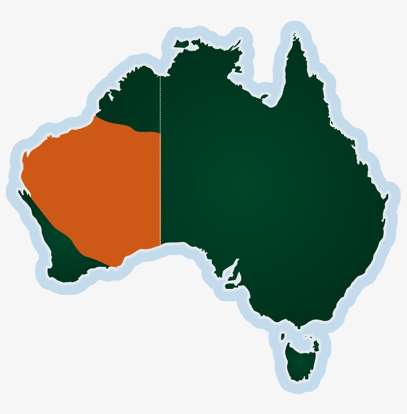 Map Showing The Arid Zone Region - Australian Map With Flag, transparent png #8109426