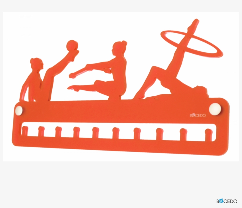 Plexiglas Rhythmic Gymnastics Medal Display With Silhouettes - Hurdling, transparent png #8109643