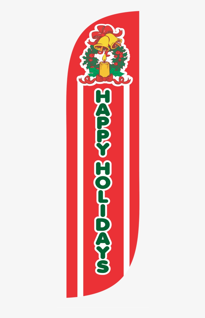 5ft Happy Holidays Feather Flag Red B - Carmine, transparent png #8109829