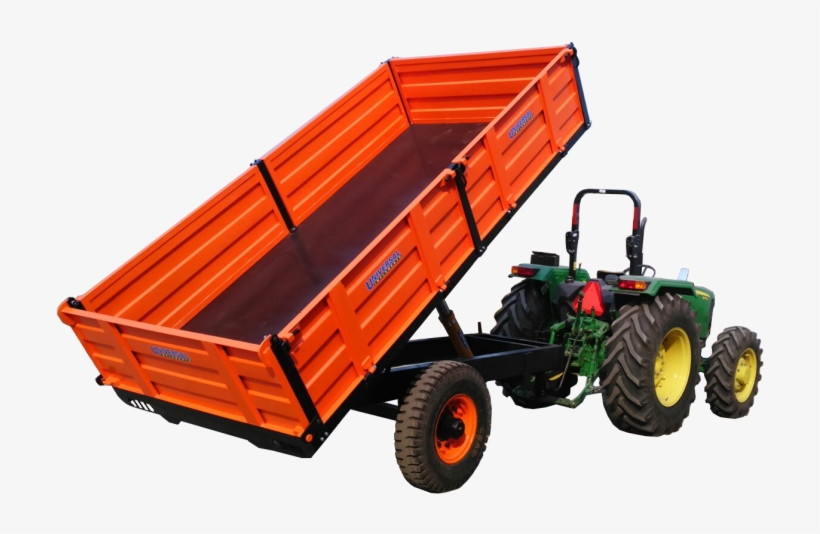 Tipping Trailer - Indian Tractor With Trailer Png, transparent png #8110197