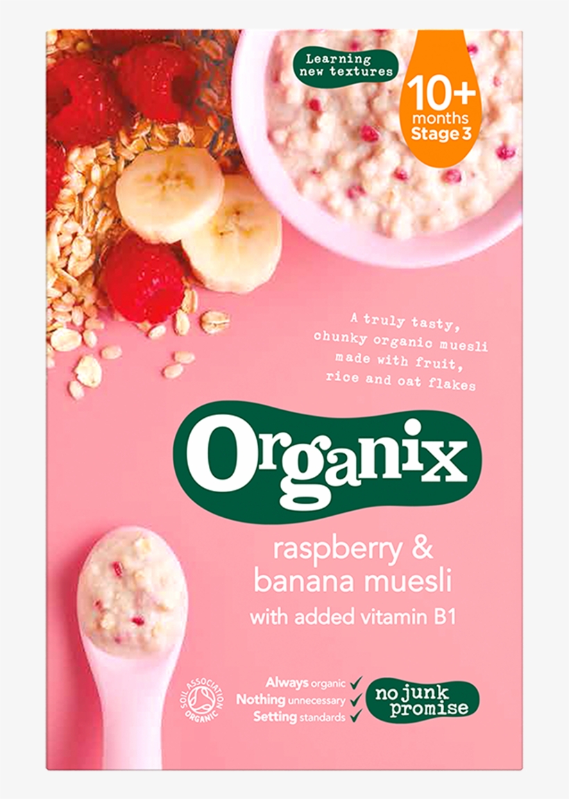 Organix Baby Food Raspberry & Banana Porridge Infant - Organix Baby Food Review, transparent png #8110713