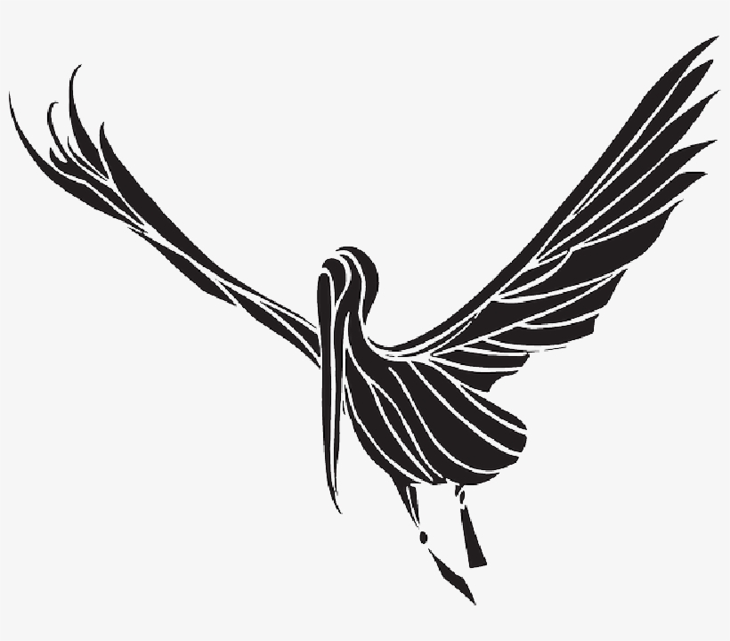 Baby Silhouette Bird Flying Wings Stork Fly Public, transparent png #8110879