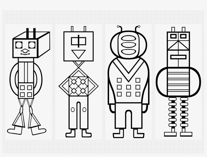 Monster Robots To Colour A4 Set - Robots To Colour, transparent png #8110957