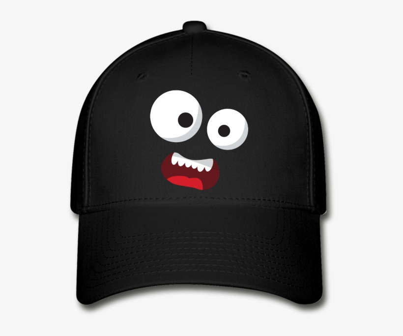 Baseball Cap - Monster Face - Black - Baseball Cap, transparent png #8111028