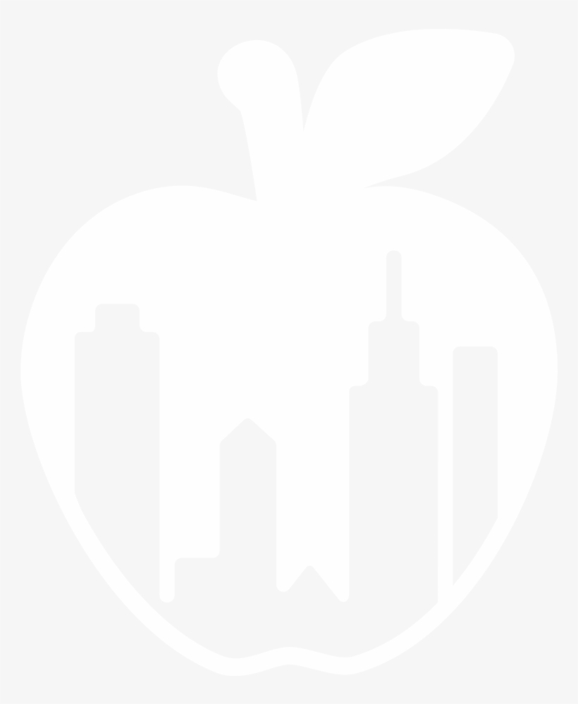Apple With Building Silhouette Icon - Illustration, transparent png #8111079