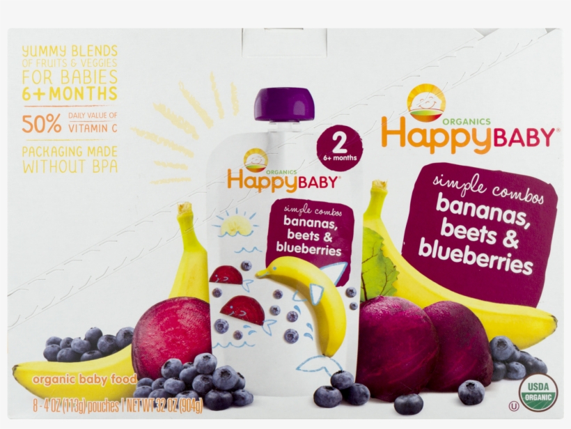 Happy Baby® Simple Combos Bananas, Beets & Blueberries - Frutti Di Bosco, transparent png #8111376