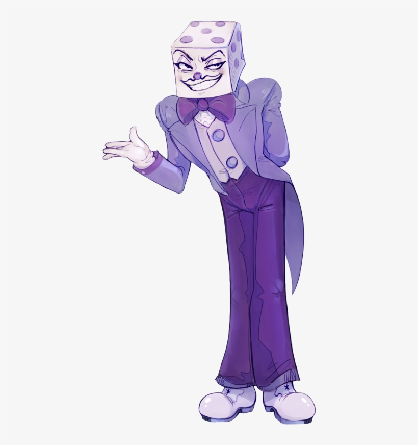 Clothing Fictional Character Purple Cartoon Violet - Cuphead King Dice Fanart, transparent png #8112086