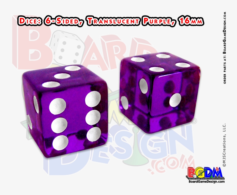 6 Sided Translucent Purple, D6 - Quad Fold Board Game, transparent png #8112270