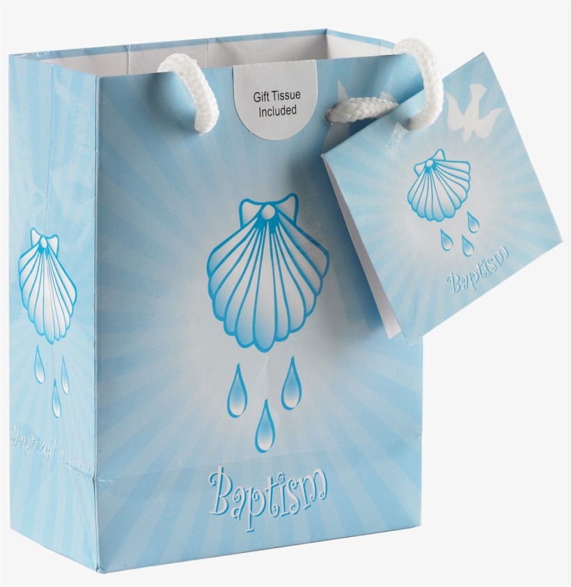 Blue Shell - Baptism - Gift Bag - Tote Bag, transparent png #8112419