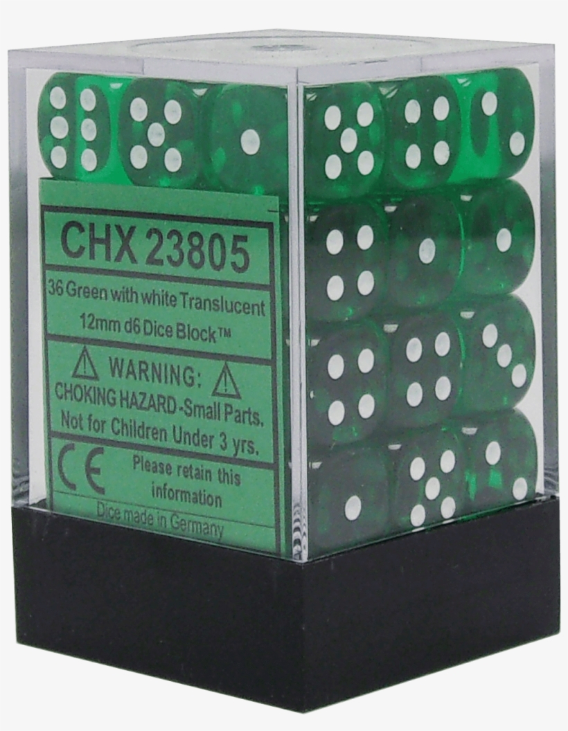 Translucent Green With White 12mm D6 - Wooden Block, transparent png #8112548
