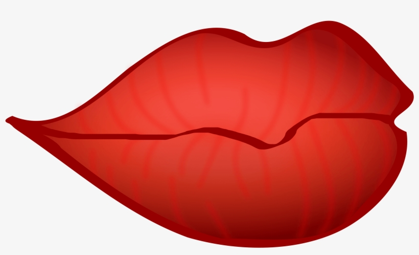Red Lips Clipart - Big Red Lips Png, transparent png #8112973